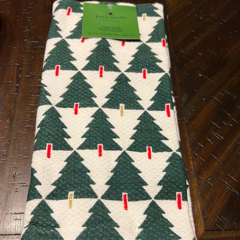 Kate Spade New York Christmas Trees Kitchen Towels